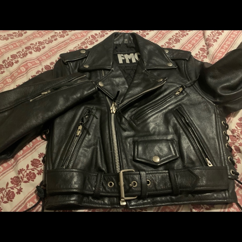 Vintage FMC XS MOTORCYCLE LEATHER JACKET